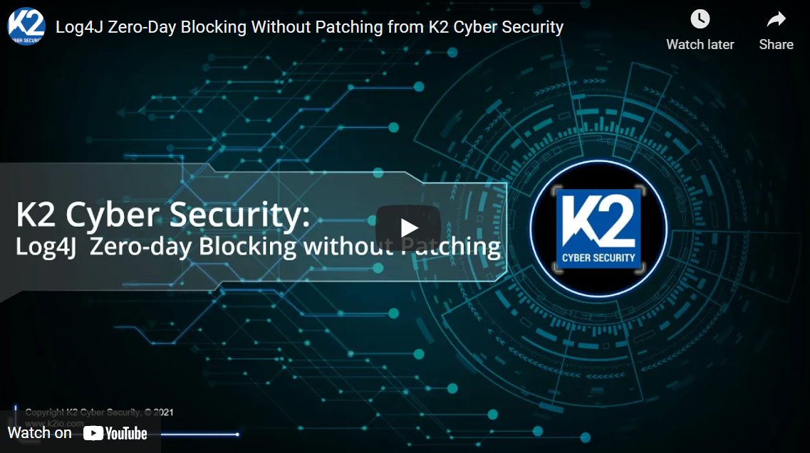 K2cybersecurity's tweet photo. @K2cybersecurity detects which applications are vulnerable to the Log4J #CVE and will block the #Log4J exploit before the malicious code can even be downloaded.

More here: https://t.co/Gba2z81bKx

#log4shell #log4j #zeroday #cybersecurity #infosec https://t.co/d7hqVfigre