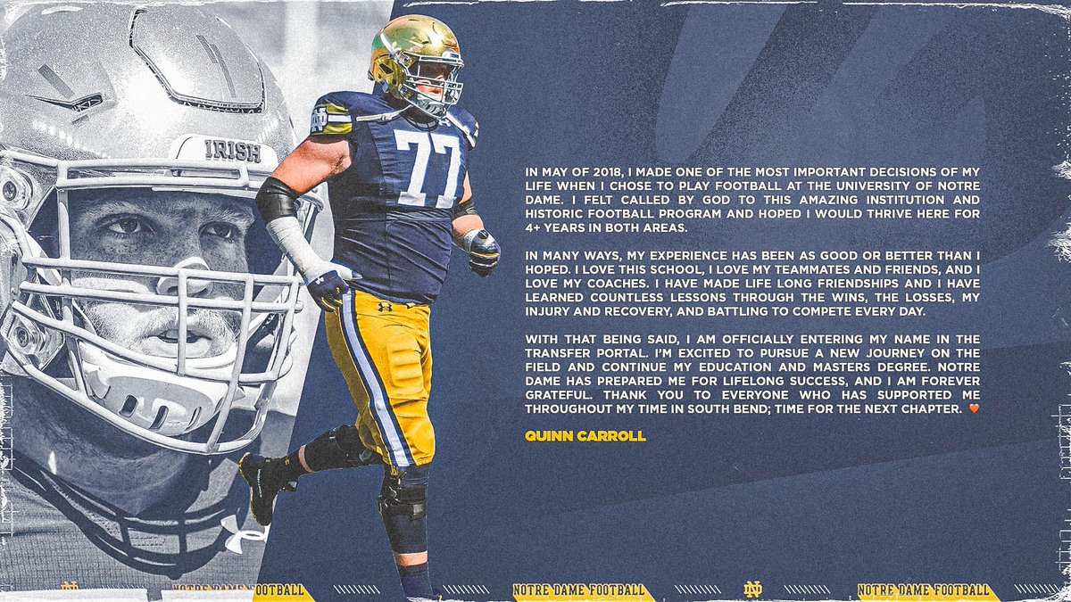 Thank you, Notre Dame. Time for a new beginning❤️