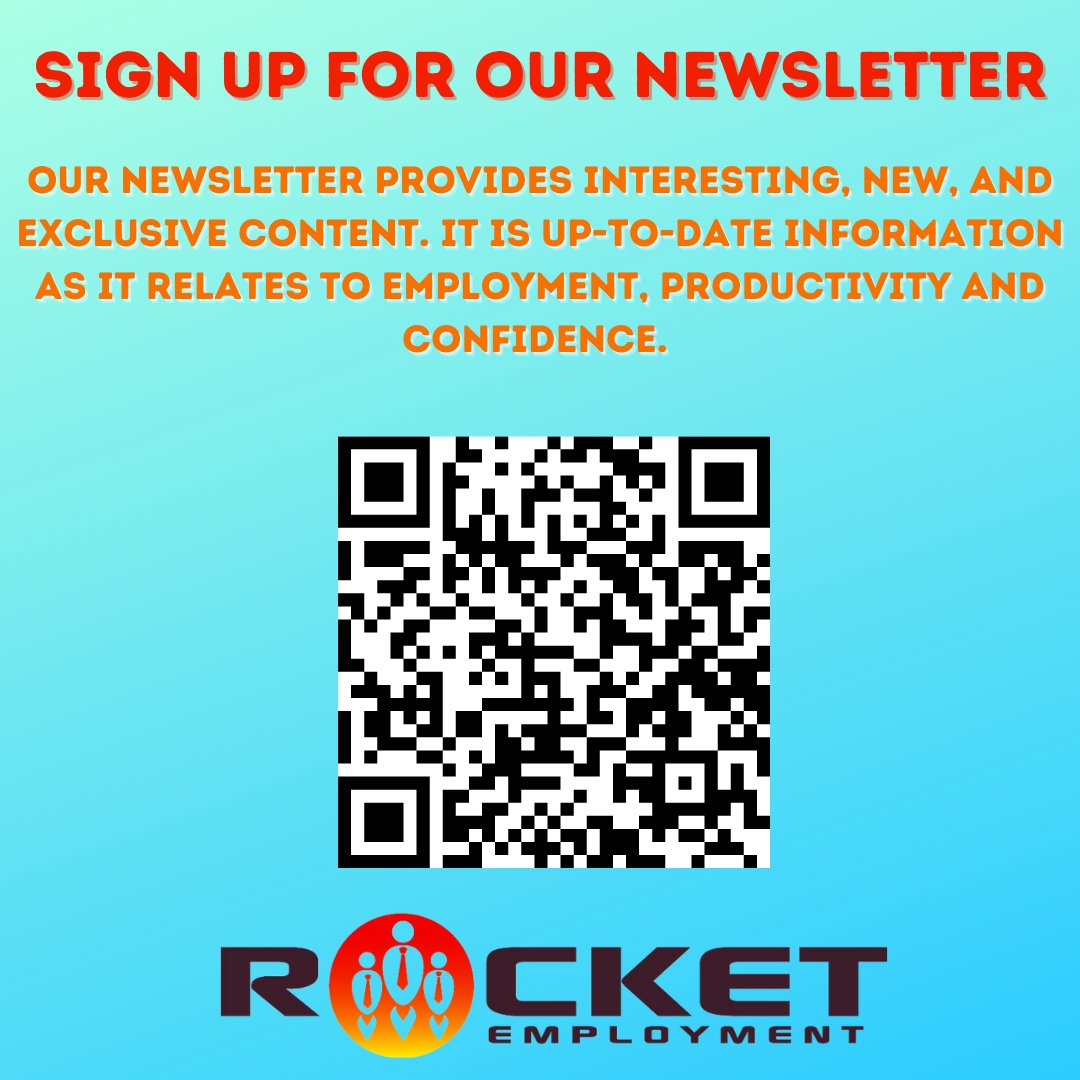 RocketscienceHr's tweet image. Scan the code to sign up for our newsletter.

@rocketemployment

#rocketemployment   #Rocketemploymentnewsletter #gethiredfast
#lookingforajob #jobsearchingtips #getyournextjob