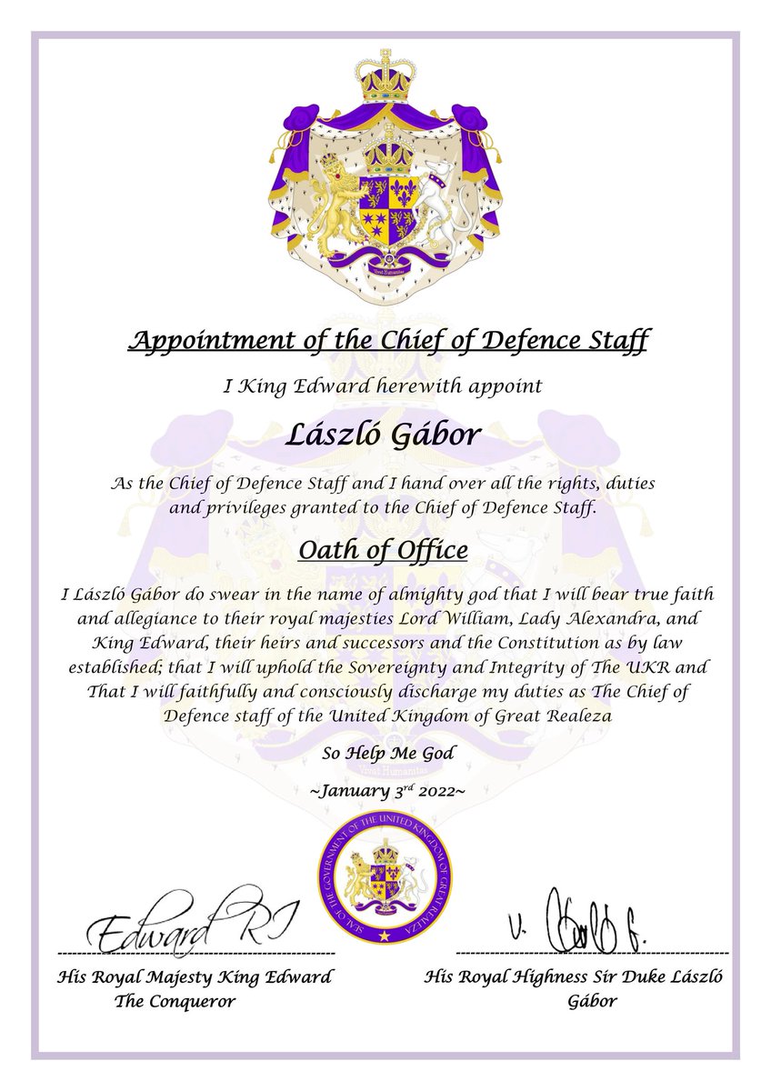 GaborSir's tweet photo. Very Very Thank you, Your Majesty King Edward is completely dazzled. I try my best to comply and not disappoint.
God protect His Majesty! https://t.co/vc45MOC2g7