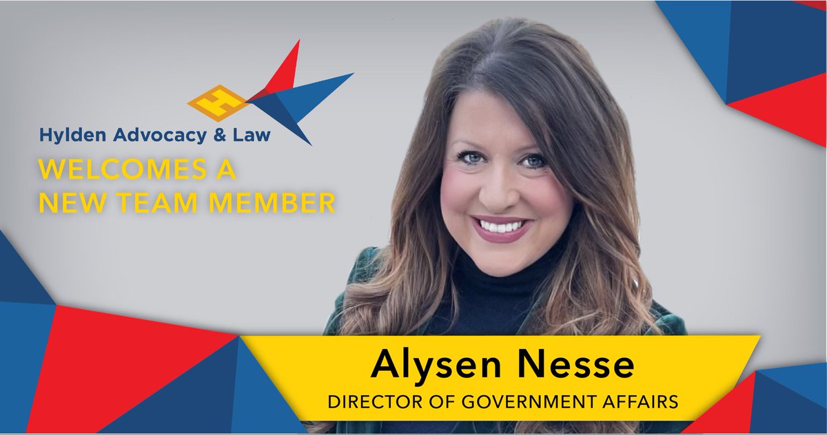 🚨Announcement🚨 Hylden Advocacy &amp; Law is excited to announce Alysen Nesse is joining the team as Director of Gov’t Affairs.  Welcome <a href="/Loch_Nesse/">Alysen Nesse</a>!!
