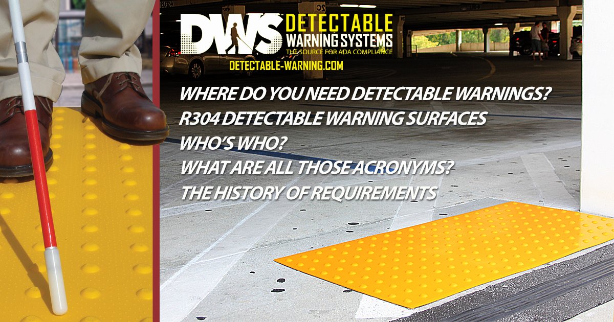 detectable_warn's tweet photo. Our site is a great resource for #ADA guidelines including where #DetectableWarnings are needed, the agencies involved and the history of requirements: https://t.co/ohlbf6WYwp https://t.co/9zyoK7Ulg9