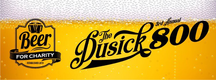 Although T-shirt sales have concluded for the #Dusick800, you can still be a part of this great event by donating. All donations benefit <a href="/IKnowDaveDusick/">Dave Dusick Foundation</a> and Riley Children’s Hospital 🍻

BeerForCharity.com | #ItsForTheKids