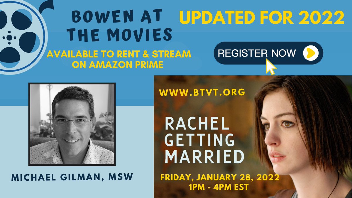 VCFS2's tweet image. Registration is open! btvt.org Join us for this interactive half-day conference on Zoom recommended for three CEUs. 
#zoom #conference #bowentheory #psychology #socialwork #movies