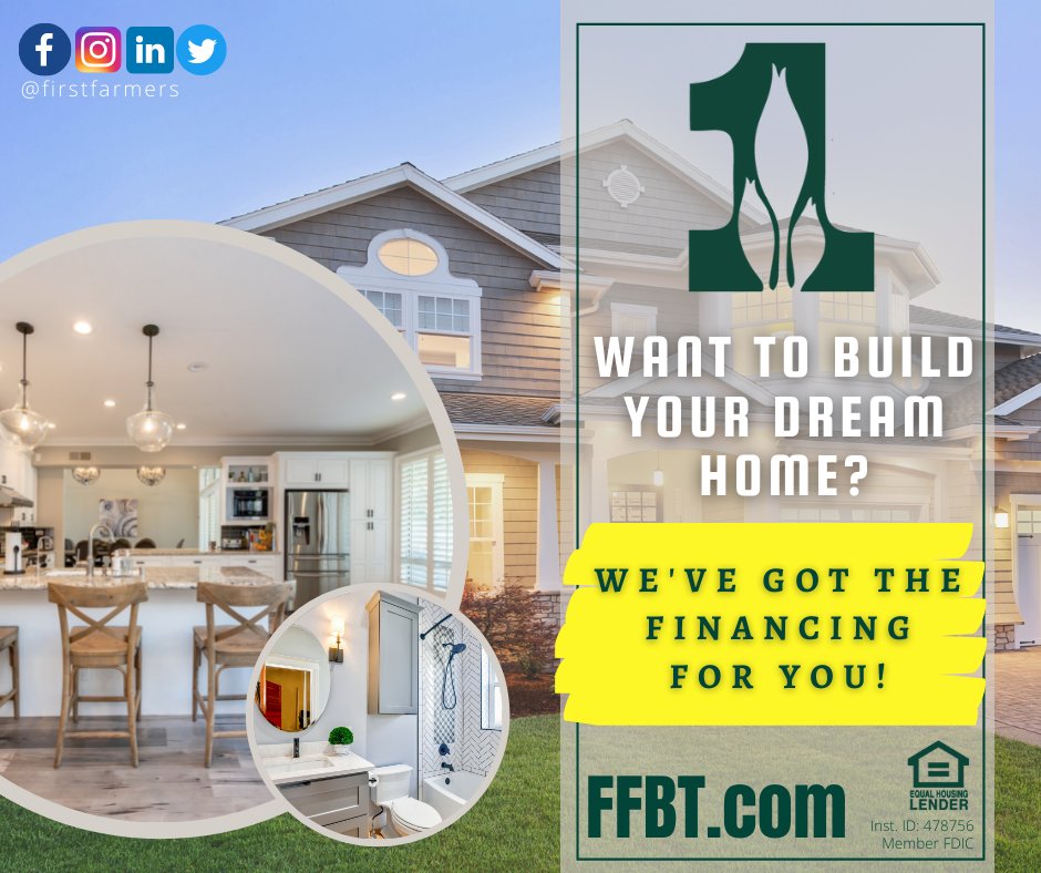 Building a home? We make it easier and less stressful by working with you and your builder. 👍
Get in touch with a Mortgage Lender today by visiting  ffbt.com/mortgage/mortg…