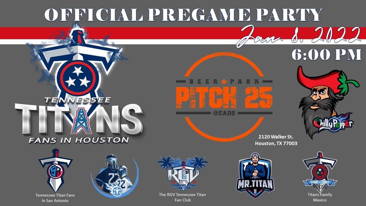 David0163's tweet photo. @CoachVrabel50 you want support,  we got your back in Houston. The @TTFIH1 always travel and represent, but back home we TAKE OVER! #TitanUp #Tailgate https://t.co/MZh4XrNxIq