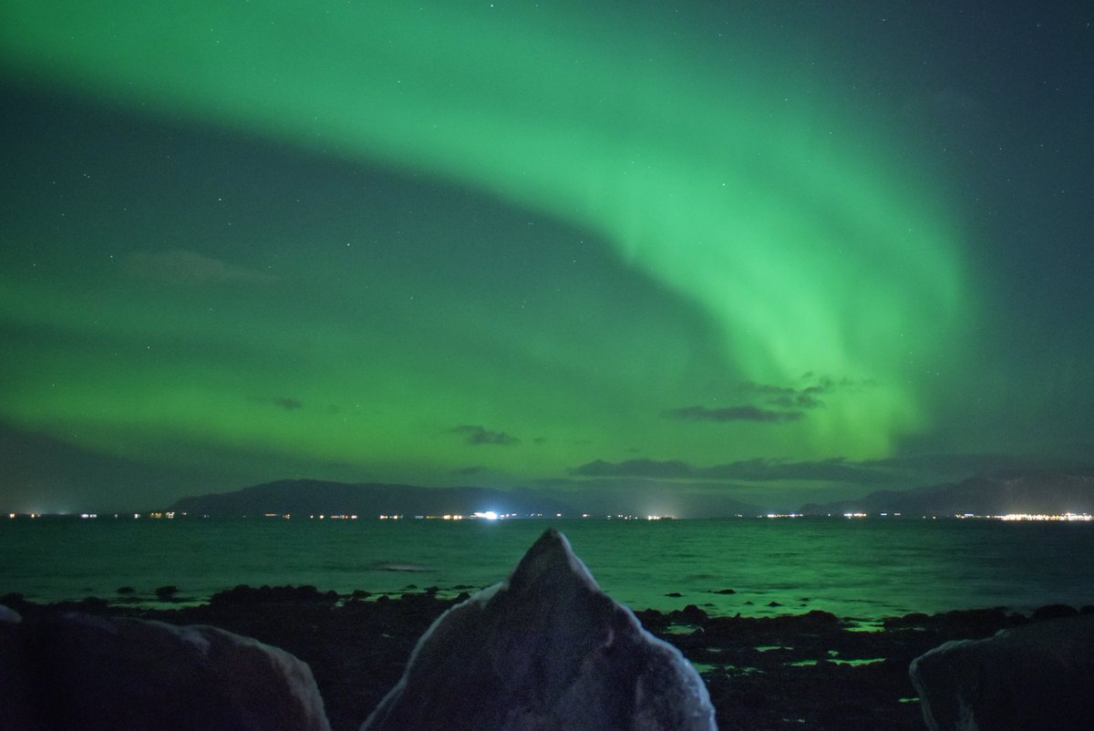 StSenka's tweet photo. Few shots from last night. The lights were really strong. My first time seeing them😊 
Location: 15mins NW of Reykjavík, Iceland https://t.co/NahIrmpnYK