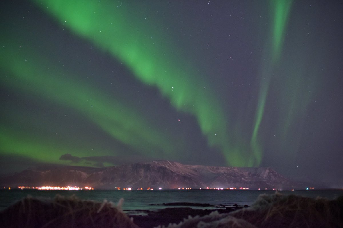 StSenka's tweet photo. Few shots from last night. The lights were really strong. My first time seeing them😊 
Location: 15mins NW of Reykjavík, Iceland https://t.co/NahIrmpnYK