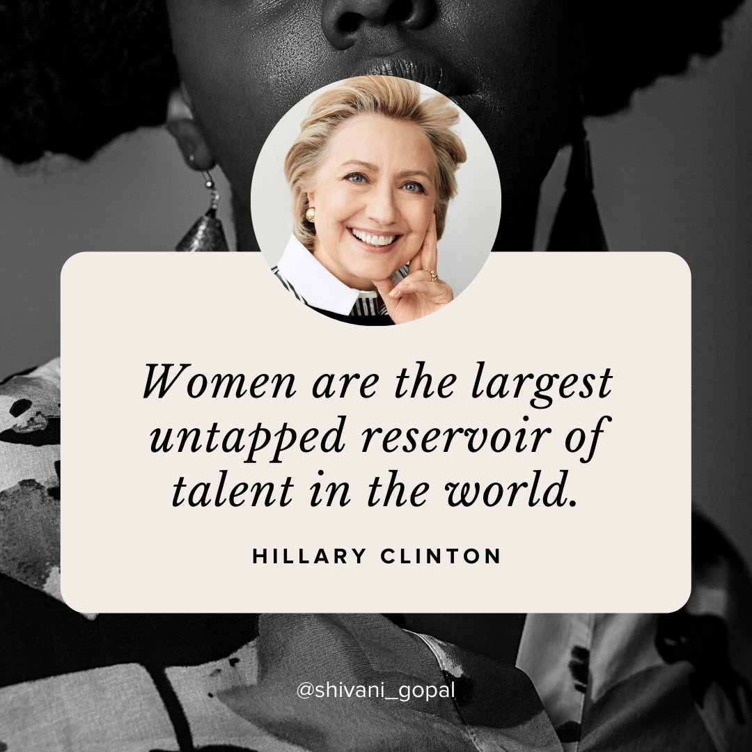 Women still face so many barriers in showcasing their talent and skillset in 2022. Between you and I, let's change that this year from our board rooms to our lounge rooms. 

Generations are counting on us.  

#hillaryclinton #shapetheworld #genderbalance #womenleaningin