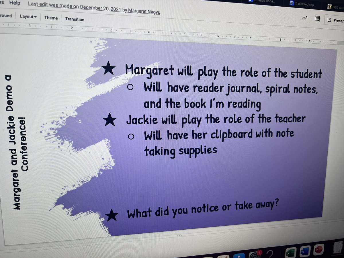 MrsEwing5th's tweet photo. It was SO fun to lead a session today about conferring with my teammate @MrsNagys ! I had a blast and we had so many great teachers in our session! It was so nice to talk about reading workshop! #duallanguage #readingworkshop #readersnotebook #5thgrade #mgwolves #d75learns https://t.co/PKZA3Lgk43