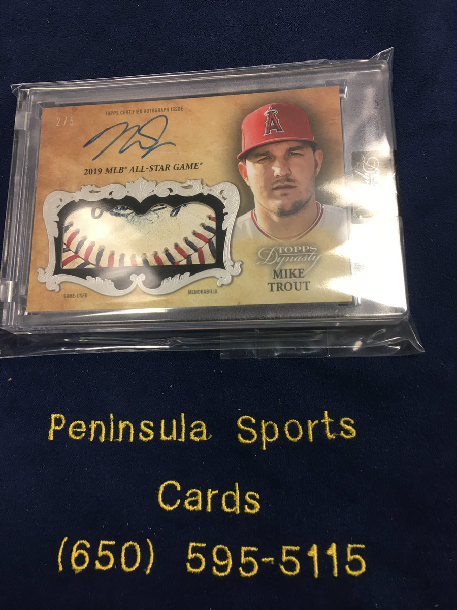 PeninsulaSC's tweet image. Monster hit! @Topps 2021 Dynasty Mike Trout All-Star Game Ball Auto /5! @SHOWYOURHITS #mlb #angels
