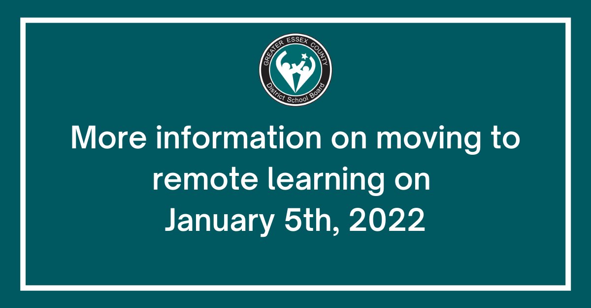 GECDSB Families: Please click here for more information on the move to remote learning: bit.ly/3ze2Bws

Families of students with special needs - those currently registered for in-person learning in either GAINS or STEPS programs - will be contacted.