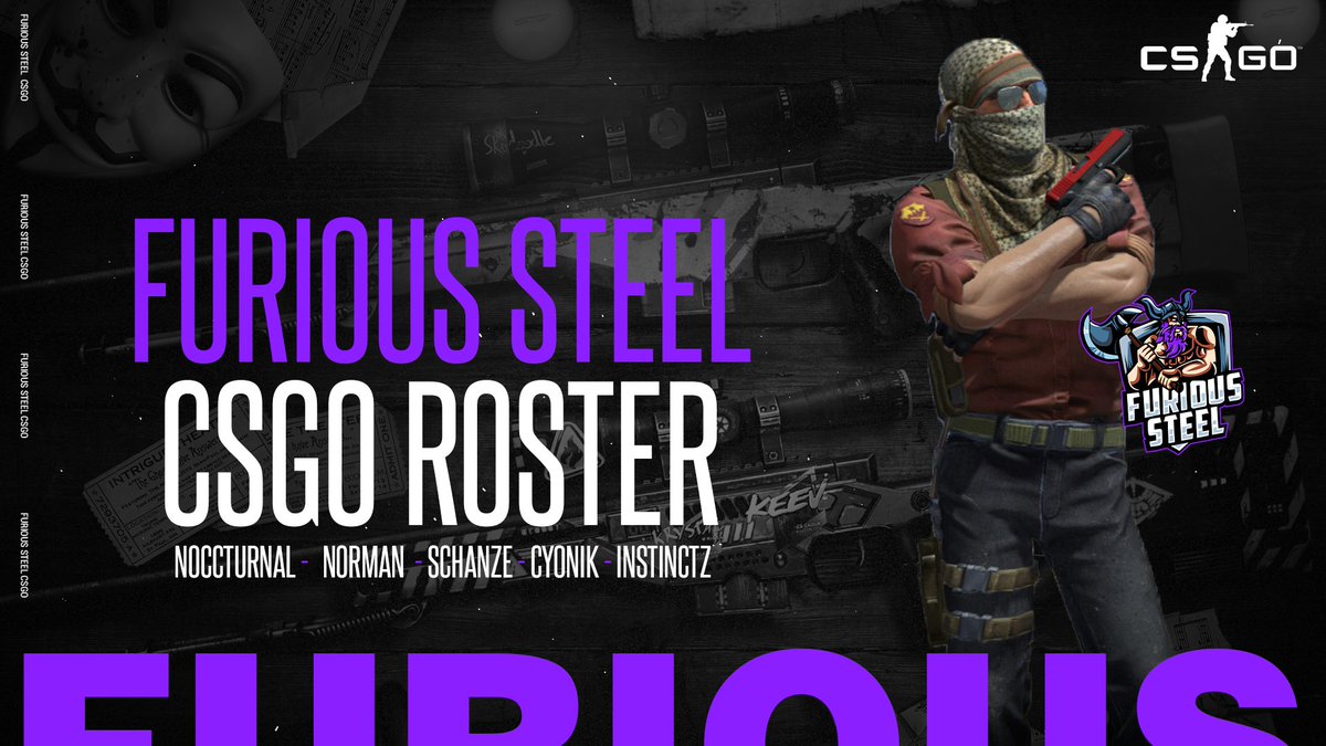 TheDegens__'s tweet photo. Everyone give a warm welcome to our new CS:GO Roster!
@N4jGC (Cap)
@itsNocc_ 
@SchanzePlays 
@CY0NiK 
@InsTinctZ_TV 

These goats will be representing us  in the @ESEA and future events! Welcome to the Family! We can't wait to watch you play! 

 #SteelFamily #BMMFam https://t.co/TQ6iUXKmOK