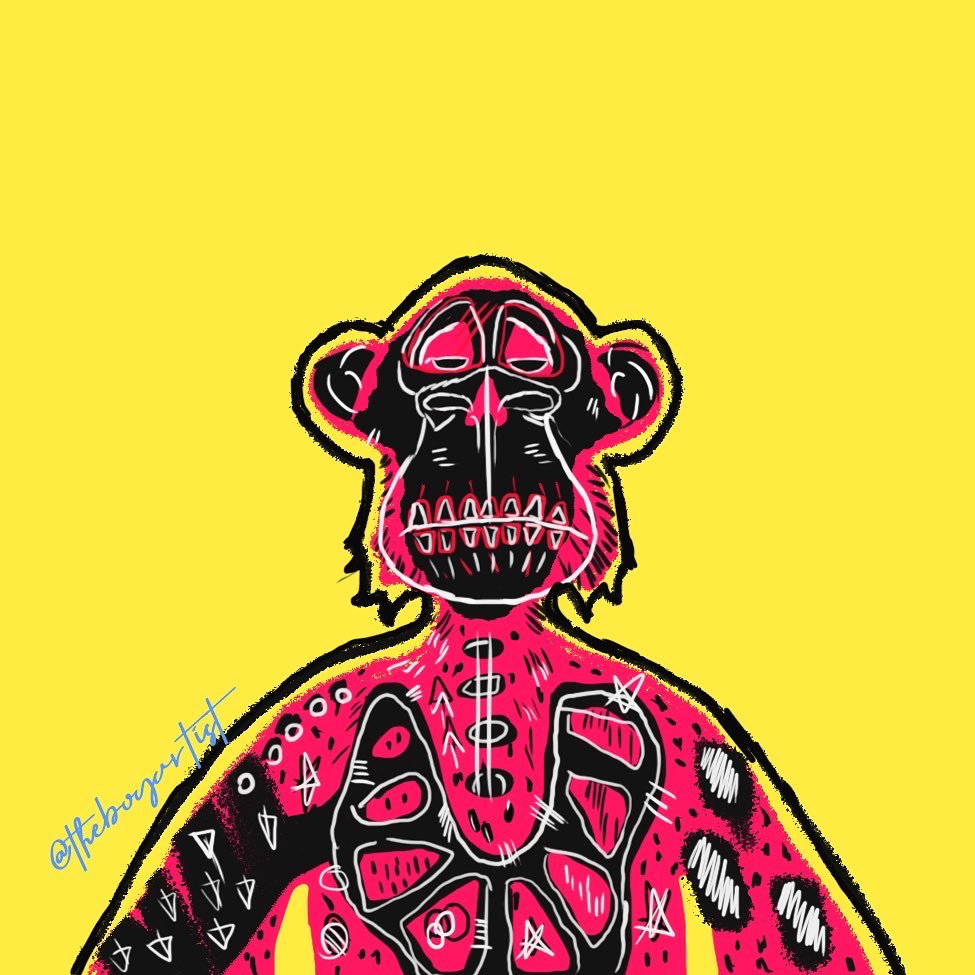 joyboycolors's tweet photo. @HAPEBEASTGANG Art in the style of @jesjinko (on ig)🍌🦍💛 https://t.co/6vJdONue54