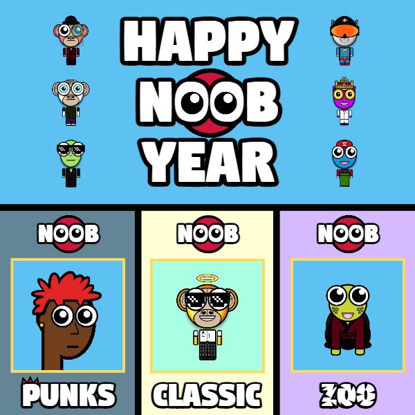 noobsnft's tweet photo. HAPPY NOOB YEAR 🥳 https://t.co/Txs908ZPRt
