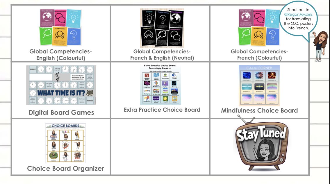 Resharing the link to the digital templates I’ve created over the past few years. Feel free to use any of them with your class! Bit.ly/mcbresources #onted