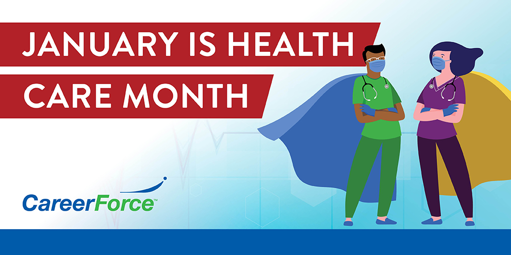 careerforcemn's tweet photo. Minnesota’s @GovTimWalz is proclaiming January as Health Care Month. Find out how the State of MN is encouraging health care careers and learn about the many employment opportunities in this essential and life-saving field: https://t.co/sYz5vBBwyU https://t.co/pKhXi0fjdG