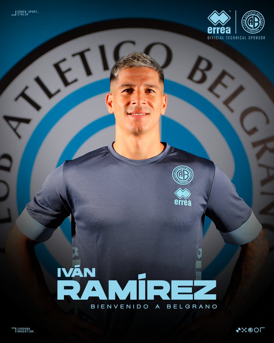 Belgrano's tweet photo. ⚽📝 Iván Ramírez es refuerzo del Club Atlético #Belgrano.

¡Bienvenido! 🏴‍☠️

➡ https://t.co/rrj0N96SXP https://t.co/B9EkfvsVrf