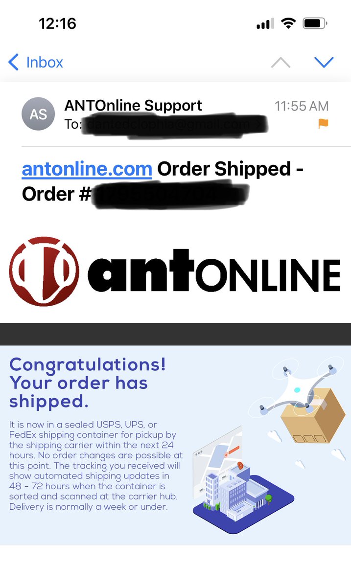 DZLife33's tweet photo. @PS5restocks_etc Quick update. My order just shipped today!! So far so good 😊. Let’s see what awaits in the coming days. https://t.co/xjbrb4aMl0