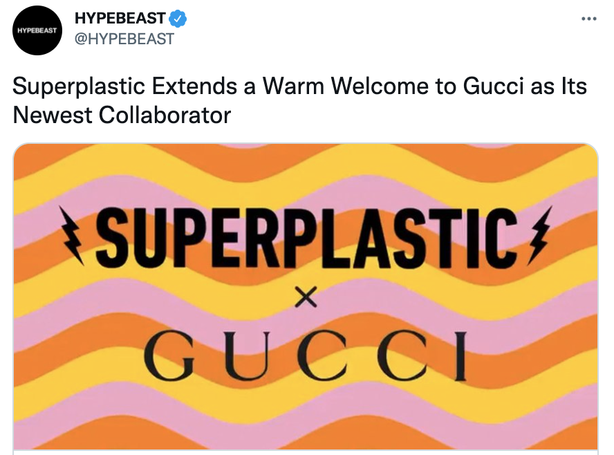 SUPERPLASTIC on X: I guess the rumors are true… 😏 @gucci @HYPEBEAST   / X
