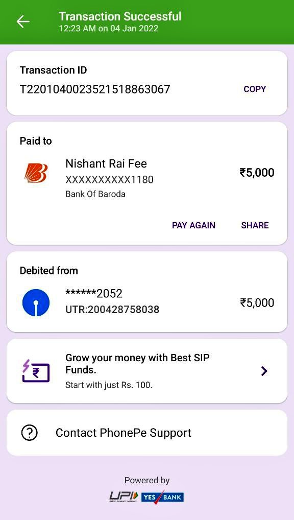 Nishikanto3's tweet photo. My elder brother mistakenly transfer Rs5000 to wrong account using #Phonepe
When he told me that he send money to me then he realised he had make mistakes 
Plzz is there any chance to get money back 🙏
@RBI 
@RBIsays 
@bankofbaroda 
@PhonePeSupport 
@PhonePe_ https://t.co/JUxpaudJjO