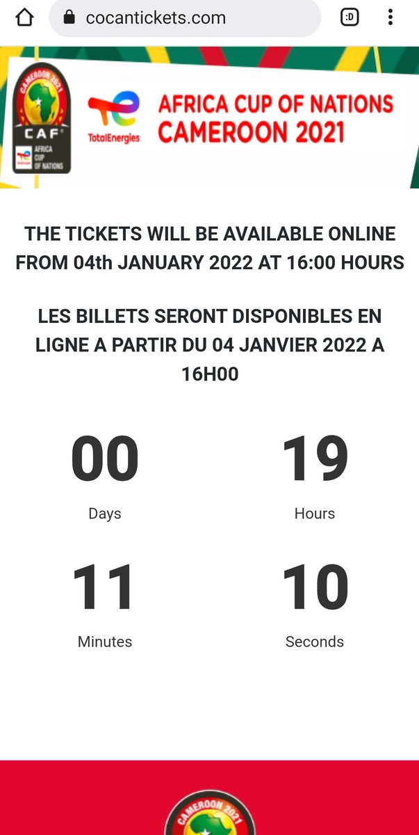 Conseil à nos amis du #Cocan <a href="/2021Cmr/">Cocan Cmr 2021</a> avec le site cocantickets.com, reservez le nom de domaine en .Cm SVP. N'est-ce pas le moment de promouvoir la destination 🇨🇲 #Cameroun? C'est 7000 F. C'était à 2000 il y a 3 jours. Réservez également le .Africa &amp; mettez le .Cm en 1er