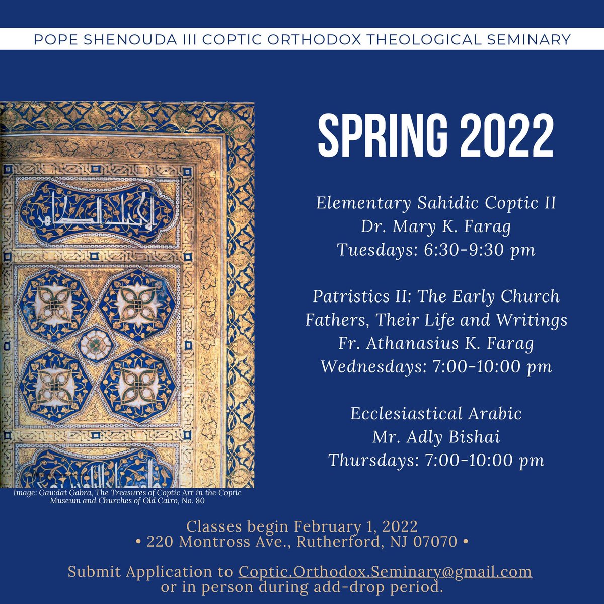 PSIIICOTS's tweet photo. By God's grace, we are thrilled to announce our course offerings for Spring 2022. We look forward to a successful semester by your prayers, and we hope you will join us!

REGISTRATION LINK: https://t.co/Wm7sWowEQE https://t.co/JtbBSuV0Ku