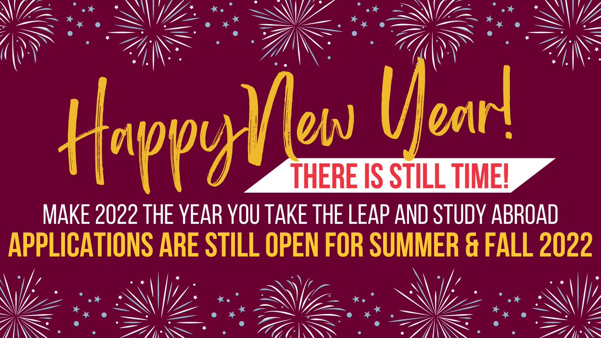 StudyAbroadCMU's tweet photo. It is not too late to apply for a study abroad adventure in 2022! Applications are still open for summer &amp; fall 2022 🙃✈️🌎

#chippewasabroad #studyabroad2022 #wedogloballearning https://t.co/oodYvMtHeT