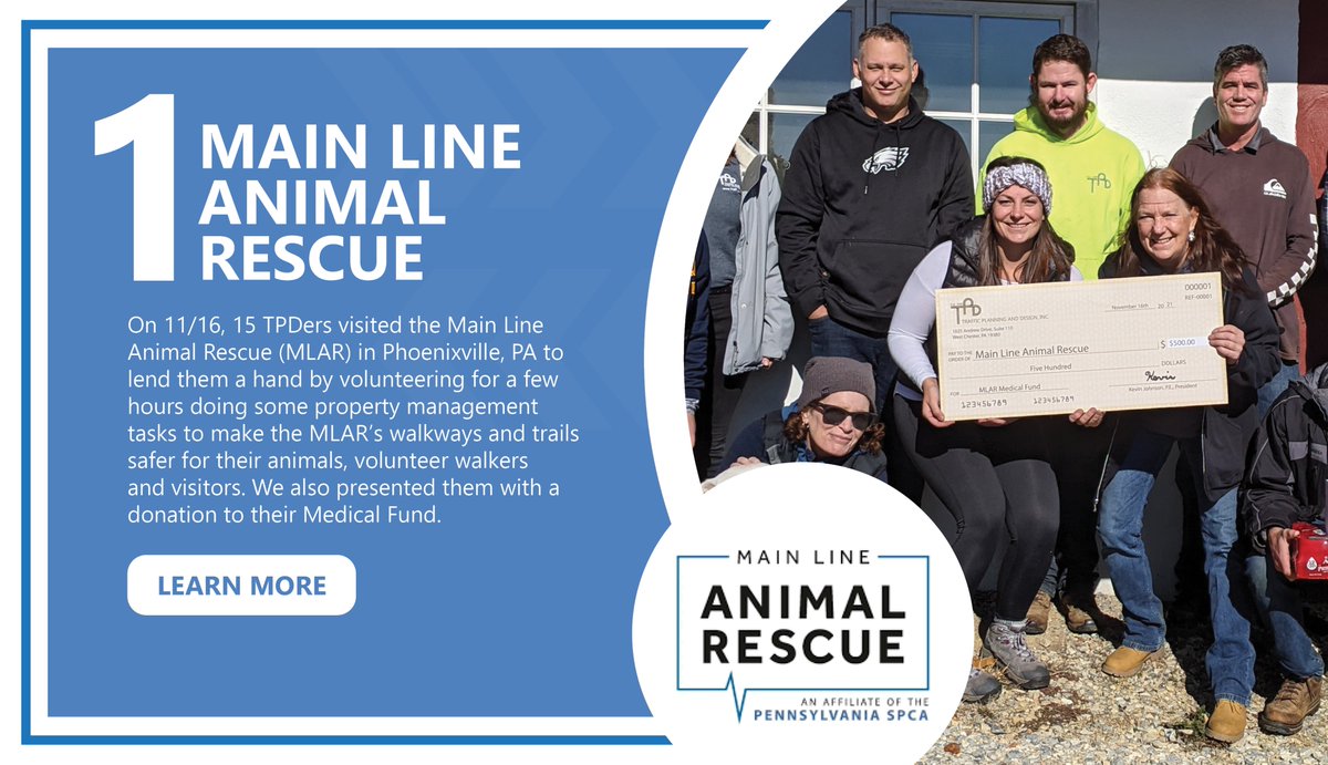 TrafficPD's tweet photo. TYSM to all who contributed to our annual #12WaysofGiving program! We will be touching on each cause we supported to bring attention & awareness! In Nov, we lent a hand to our furry friends w/ @MainLineRescue! https://t.co/YTeLY8KFxs #adoptdontshop #MovingForwardTogether https://t.co/7f0DAterVV