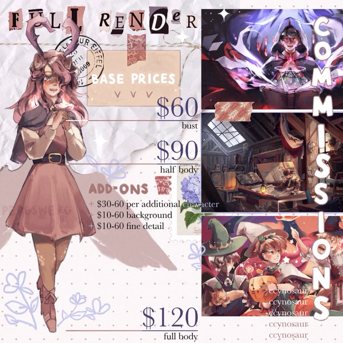 COMMISSIONS UPDATE!! 🌻 
dm for inquiries!

rts very appreciated :] 