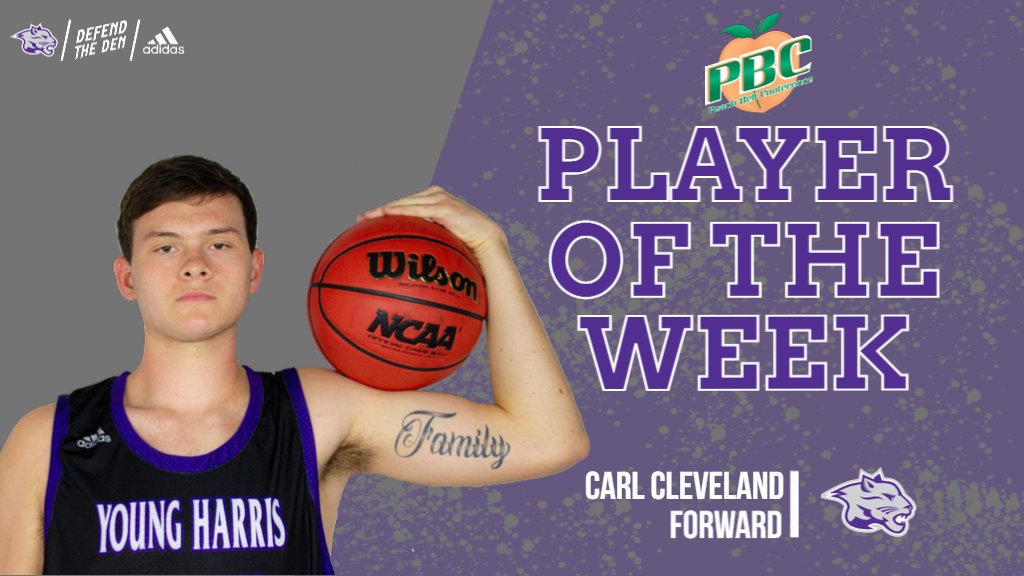 YHC Athletics (@yhcathletics) on Twitter photo MBB | @YoungHarrisMBB's Carl Cleveland named the first <a href="/PeachBelt/">Peach Belt</a> Player of the Week for 2022! #DefendtheDen MBB | @YoungHarrisMBB's Carl Cleveland named the first <a href="/PeachBelt/">Peach Belt</a> Player of the Week for 2022! #DefendtheDen