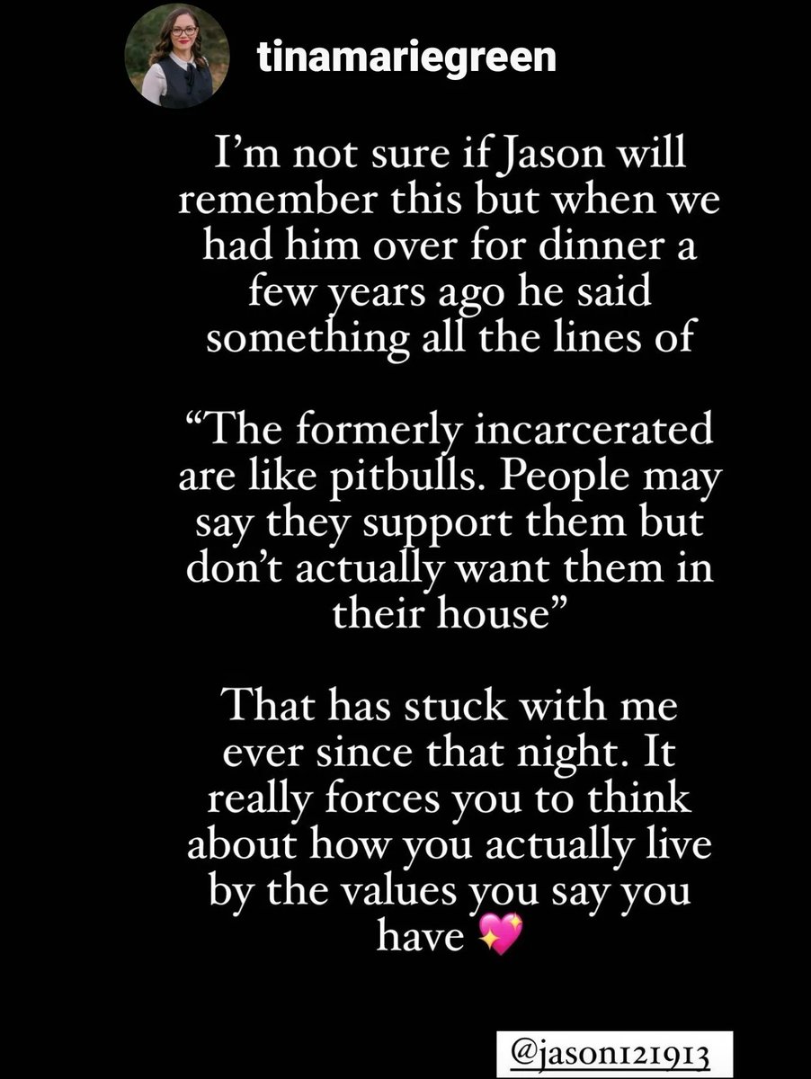 Seen this today reminding me that when I was released from prison people didn't care I was once a drug dealer, but feared me because I was coming out of prison.