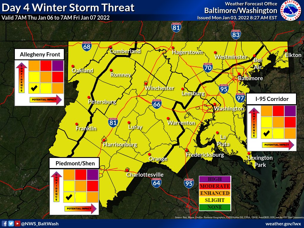 MikeTFox5's tweet photo. On to the next one? 🤔 

Models giving us another shot at some snow Friday morning. NWS has us at a “slight risk” of a winter storm at this time. 

We’ll be watching how weather models play out with this one in the days ahead. ❄️ https://t.co/3llnqXPEeU