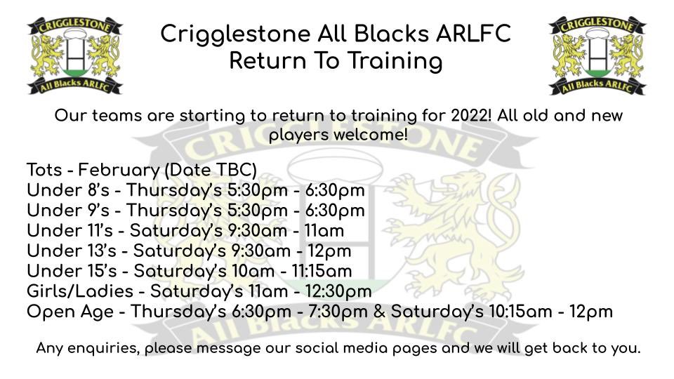 There’s no better way to kick start the New Year by getting yourself or your child involved in sports and Rugby League!🏉 👏🏼 
All age groups restart training this Thursday! ⬇️⬇️
New players welcome!
Please retweet 🏉☺️⚫️⚪️ #RugbyLeague #preseason #Rugby