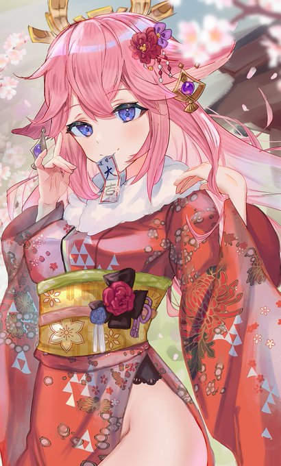 #GenshinImpact
 #原神好きと繋がりたい
八重様はアタッカー!!!八重様はアタッカー!!!!この身体でサポーターは無理でしょ!!!!!!! 