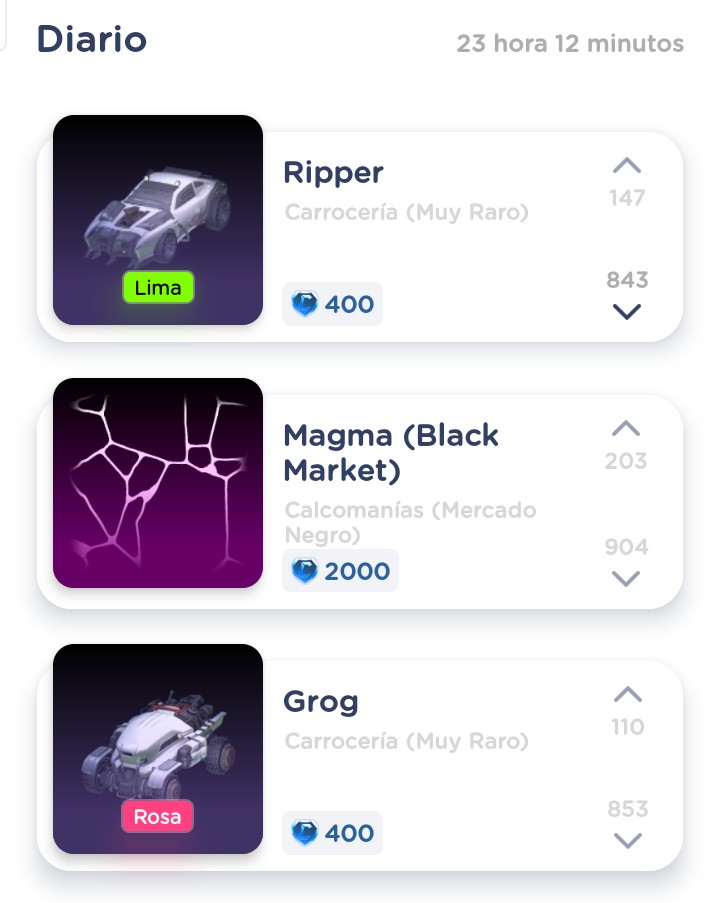RocketShop_'s tweet photo. January 4 2022
Phoenix Cannon (Lime) 2200cr
Cristiano (Lime, Infinite) 500cr

Ripper (Lime) 400cr
Magna - 2000cr
Grog (Pink) 400cr
Spectral - 100cr
Galactic Battle (Pink) 150cr
Medianic (Pink) 300cr https://t.co/PXyPO9SL9O