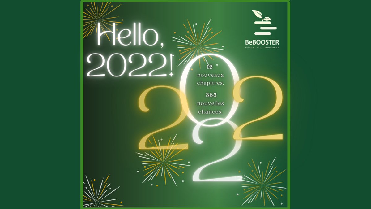 [𝐇𝐄𝐋𝐋𝐎 𝟐𝟎𝟐𝟐 !]
✨𝗧𝗼𝘂𝘁𝗲 𝗹'𝗲́𝗾𝘂𝗶𝗽𝗲 𝗱𝗲 𝗕𝗲𝗕𝗢𝗢𝗦𝗧𝗘𝗥 𝘃𝗼𝘂𝘀 𝘀𝗼𝘂𝗵𝗮𝗶𝘁𝗲 𝘂𝗻𝗲 𝗘𝘅𝗰𝗲𝗹𝗹𝗲𝗻𝘁𝗲 𝗔𝗻𝗻𝗲́𝗲
✨Prenez soin de vous
     MERCI À TOUS de nous faire confiance !
✨Ensemble saisissons ces 365 nouvelles chances!