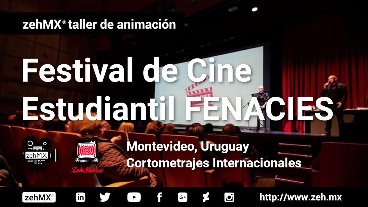 zehMX's tweet photo. zehMX en Festival de Cine Estudiantil FENACIES de Uruguay 🎥 📼 🎬 #zehMX #Cortometrajes https://t.co/O8kCwafjMM