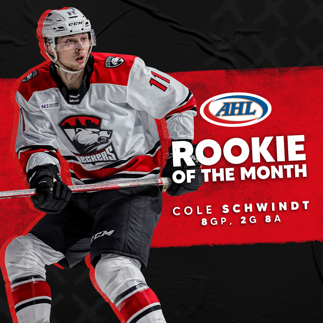 After a huge December, Cole Schwindt has been named <a href="/TheAHL/">American Hockey League</a> Rookie of the Month

Congrats <a href="/C_Schwinny10/">Cole Schwindt</a>!

➡️ bit.ly/3ESpqqS
