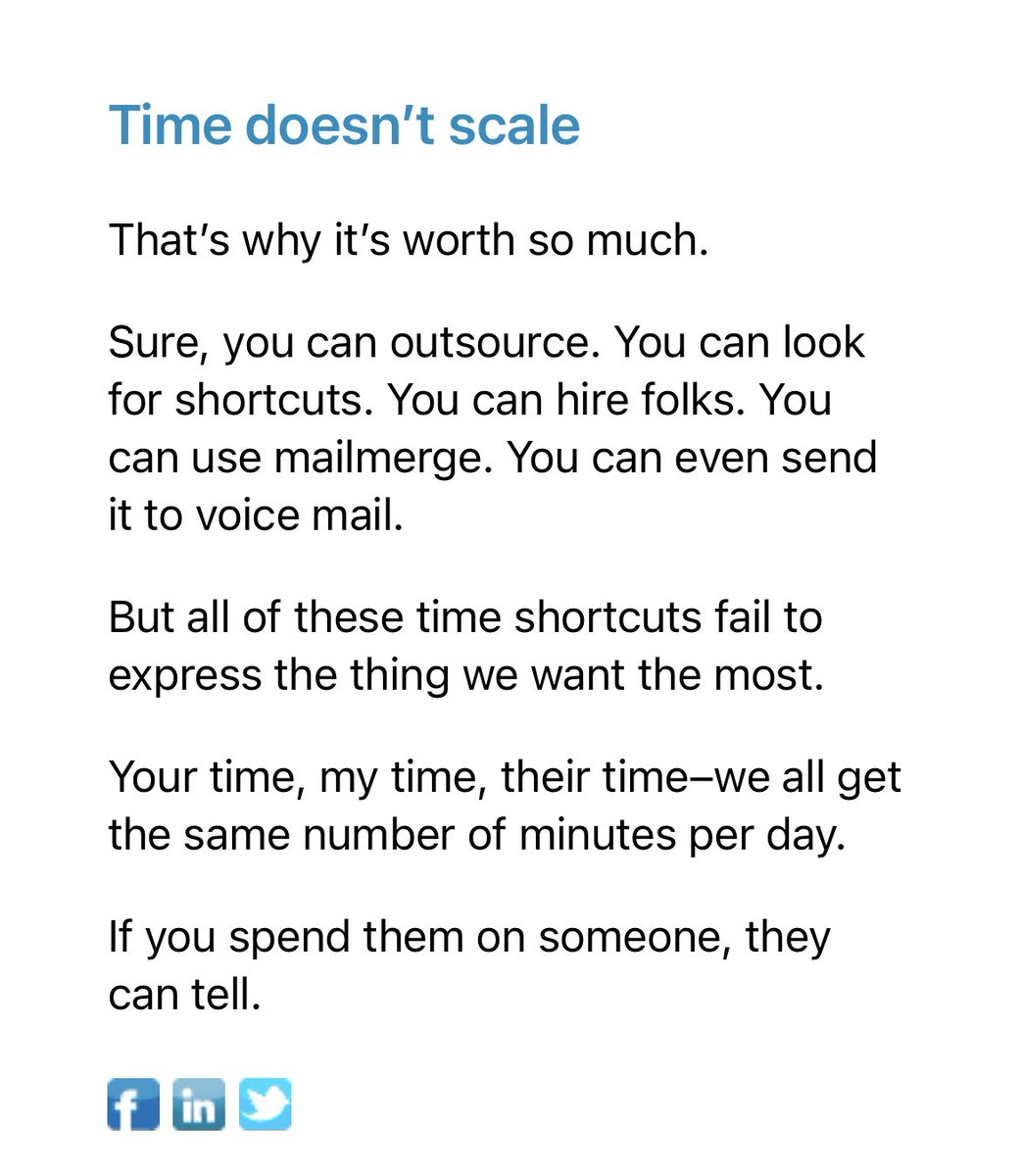 The yearly reminder for everyone in #legal from @ThisIsSethsBlog - even in 2022 time will not scale -  #changelegal