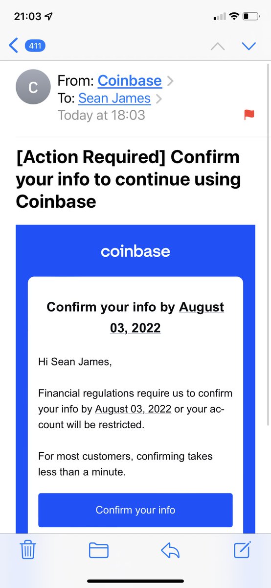 Hi <a href="/CoinbaseSupport/">Coinbase Support</a> 

Is this message legit or is somebody trying it on ? 

Thanks sean
