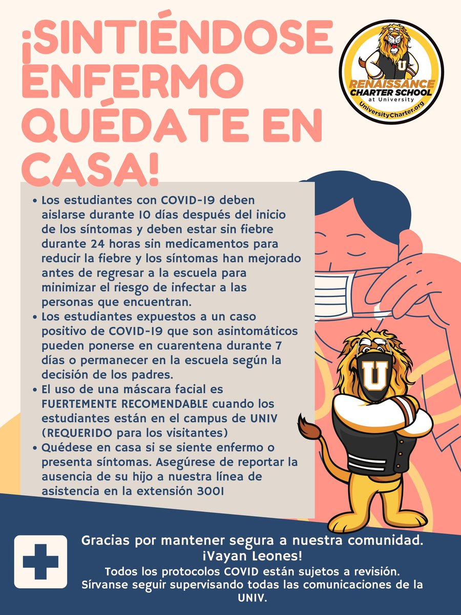 Please see attached for some health safety guidelines.#univproud