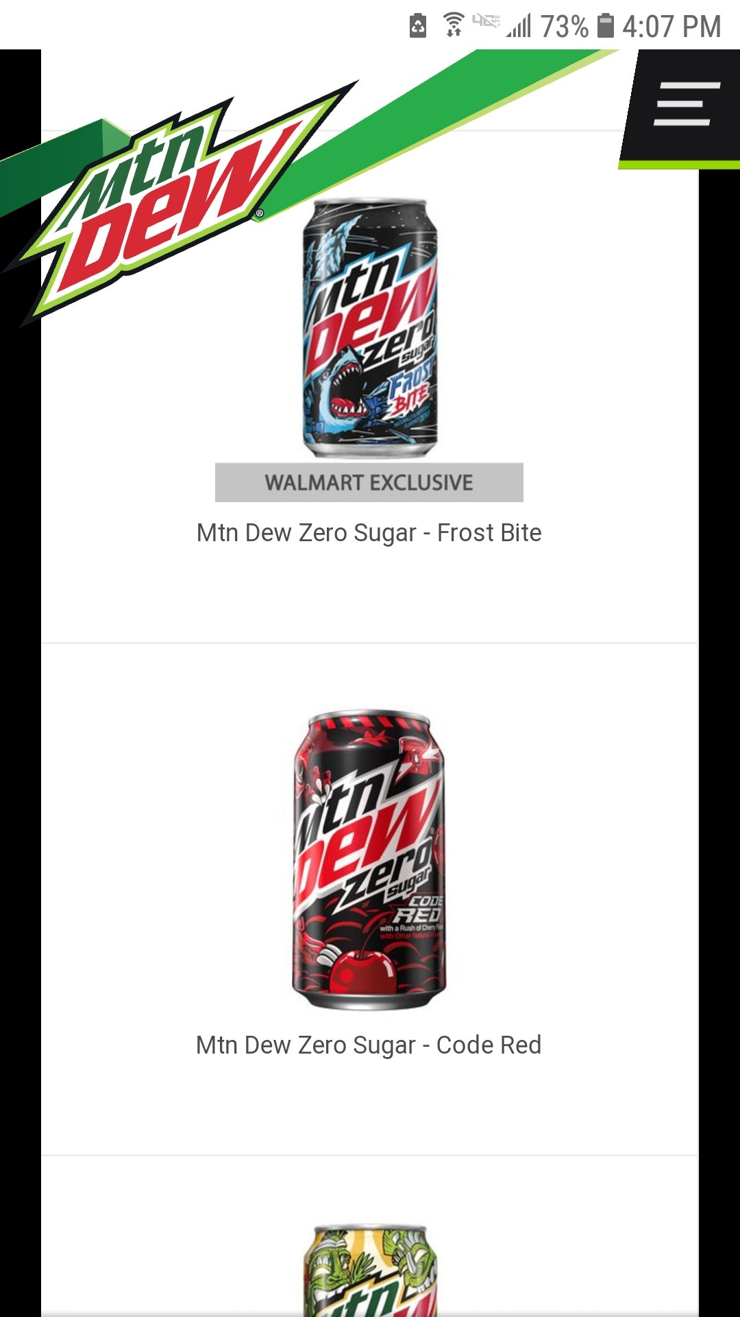 Emerald The Menace Was Looking The Mountaindew Website When I Noticed Mountain Dew Zero Sugar Code Red Is Listed As An Existing Product But Is Not Currently Available Did You