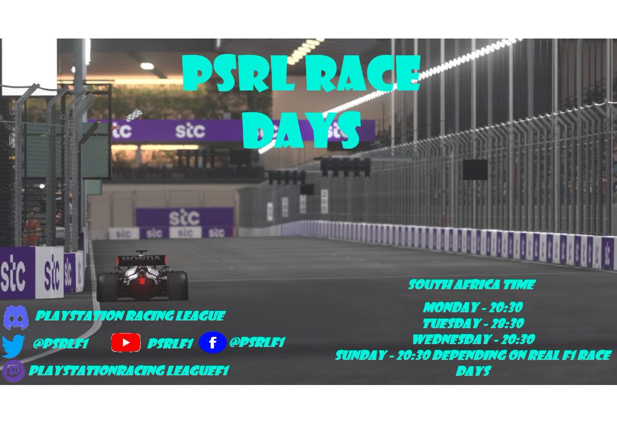 pslrf1's tweet photo. SEASON 1 FOR PSRL ON PS4 F1 2021

FOLLOW THE SOCIALS

#psrl #F12022 #PS4live #SouthAfrica #F1 #Esports https://t.co/cAPOxkzJIX