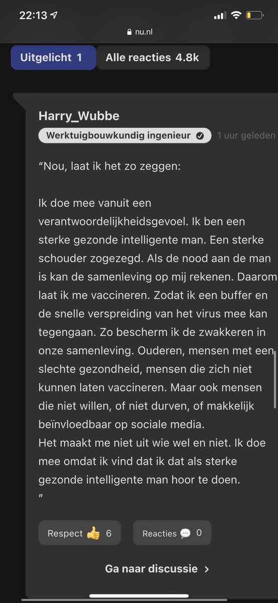 Crypto_T_Carson's tweet photo. @nunl op basis van welke criteria wordt deze reactie uitgelicht? Ik vraag dit omdat de discussie niet bestaat en geen reactie mogelijk is. Ook zijn er 4500 reacties waar wel een discussie is. #beeldvorming #corona #nunl #trol https://t.co/twVP7VlQZc