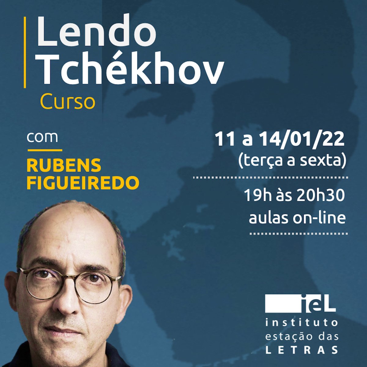 Literarea's tweet image. A dica de hoje é para os fãs de Literatura Russa: Leitura e análise de textos a partir da obra do escritor russo Anton Tchékhov, com o romancista e tradutor Rubens Figueiredo. Alguém aí sabe como se fala "Imperdível" em russo? Ajuda a gente nos comentários!