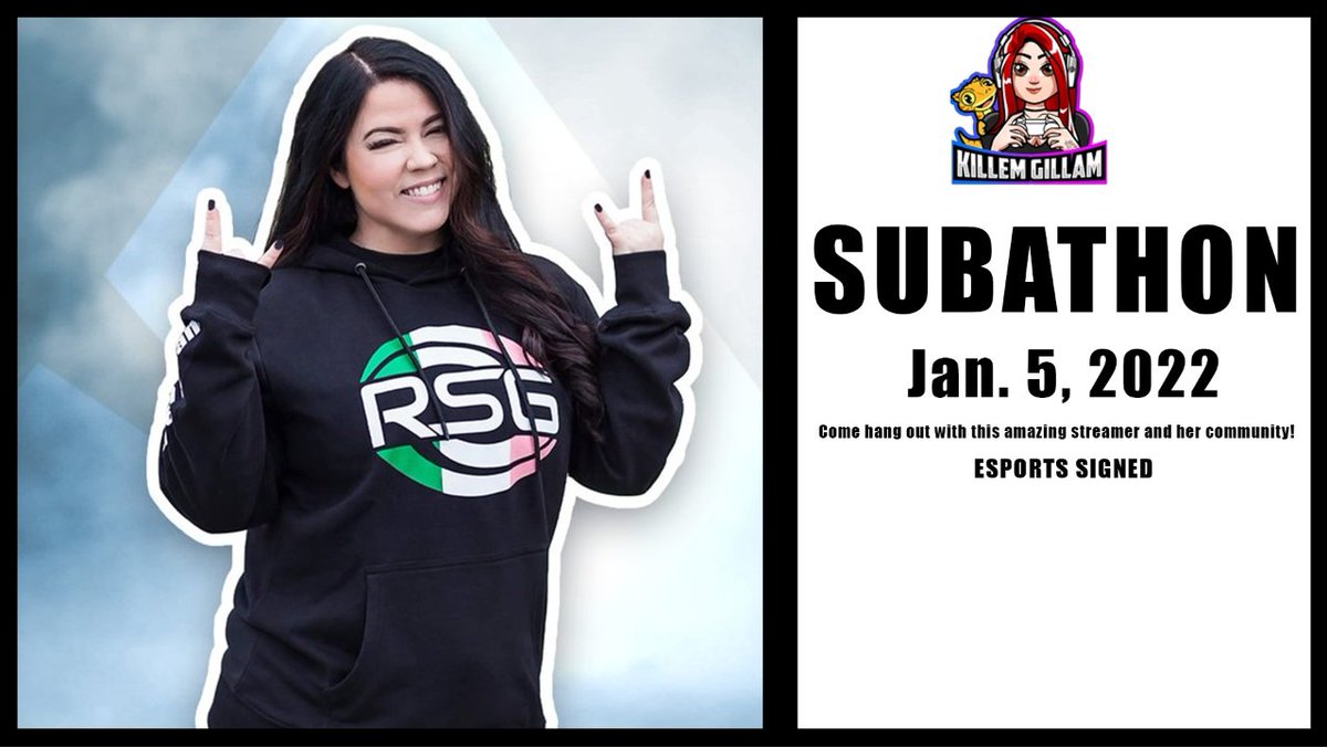 iamunckleb's tweet image. Y'all come hang out with me Wednesday; Jan 5, 2022 as we celebrate @killem_gillam going FULL TIME streamer!!!  twitch.tv/Killem_Gillam - she is absolutely AMAZING!! Lets show up and show out!!
#Twitch #SupportSmallStreamers #FullTimeStreamer #RockSolidGaming #RSG