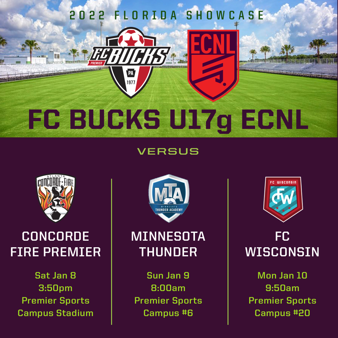 Wishing our FC Bucks 2005g ECNL team good luck and safe travels as they head to FLA for this weekend's ECNL National Showcase. Hoping for some warmer weather as they face top-level ECNL opponents @concordefiresoccer  @mnthunderacademy  @fcwisconsinnationals 

@ecnlgirls @theecnl
