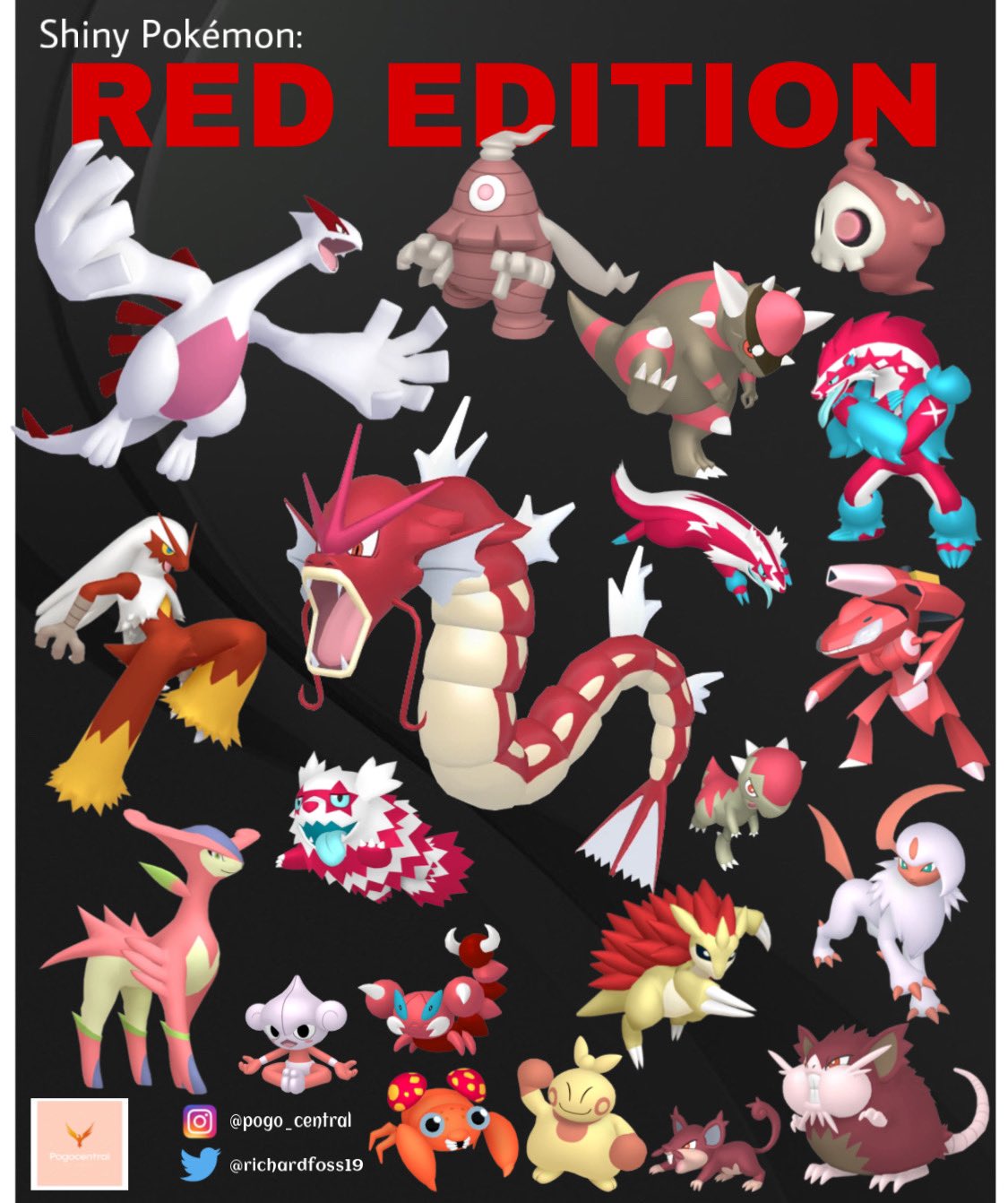 All red shiny Pokémon 