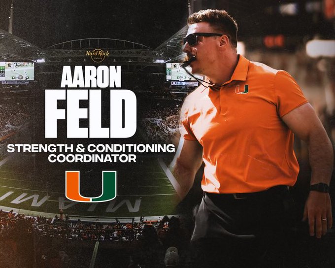 New Miami football strength coach Aaron Feld has worked in elite programs